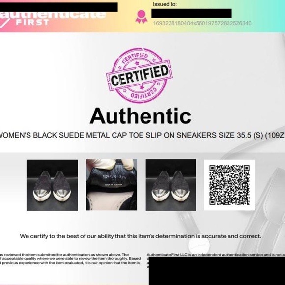 Miu Miu Women's Black Suede Metal Cap Toe Slip On Sneakers Size 35.5 w/ COA - Picture 10 of 10